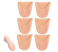 PartyKindom 3 Pairs Sebs Breathable Forefoot Pads for Women Dance Care Toe Caps Reduce Pressure and Friction Comfortable Gel Shoe Inserts for Blister Prevention and Relief