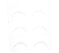 PartyKindom 3 Sets White Short False Eyelashes Natural Look Soft Lash Extensions for Everyday Cosplay Lashes Suitable for Halloween Makeup