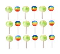 PartyKindom 30 Pcs Mixed Color Lollipop Nail Art Decorations Mini Polymer Clay Manicure Ornaments for Women DIY Nail Accessories Cute Heart Candy Soft Clay for Salon and Home Use Random Color