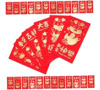 PartyKindom 30Pcs Chinese Red Envelopes for Lunar Year Large Dragon Year Cash Packets with Bright Color Design Traditional Spring Festival Hongbao Gift Bags Creative Chinese Elements Practical