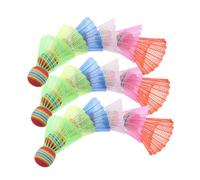 PartyKindom 30pcs Colored Badminton Beginner Shuttlecocks Outdoor Shuttlecocks Badminton Indoor Sports Colored Supply Plastic