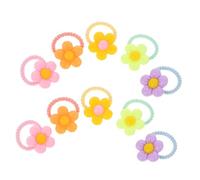 PartyKindom 30pcs Flower Hair Ties for Girls Small Elastic Bands Cute Ponytail Holders Hair Accessories for Little Girls Playtime