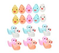 PartyKindom 30pcs Glow Dark Mini Resin Duck Figurines Small Luminous Duck Sculptures for Garden Micro Landscape Car Decor Cute Cartoon Animal Gifts