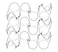 PartyKindom 30pcs High Strength Steel Wire Fishing Leaders with Double Lock Connectors Bite Resistant Swivels and Snaps for Saltwater and Freshwater Rigging Fishing Tackle Accessories