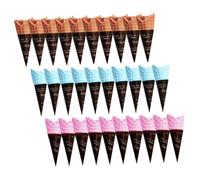 PartyKindom 30Pcs Mini Ice Cream Cone Models Realistic DIY Supplies for Creative Projects Safe Reusable Decorative Props for Education and Photo Shoots