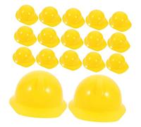 PartyKindom 30pcs Miniature Construction Helmet Cake Toppers Safety Hard Hats for Dolls and Pets Party Decorations Compact Cute Model Accessories