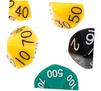 PartyKindom 30pcs Multi-sided Place Value Dice for Board Games Party Prop Plastic Game Accessories Dice for Role Playing Entertainment