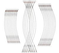 PartyKindom 30Pcs Practical Fishing Leaders with Swivels Bite Wire Lines for Freshwater Saltwater Lengths Tackle for Fishing Enthusiasts