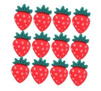 PartyKindom 30pcs Strawberry Cupcake Toppers Lifelike Fruit Decorations for Birthday Shower and Outdoor Parties Safe for Stunning Cake Designs
