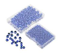 PartyKindom 350pcs Blue Evil Eye Resin Beads with Pre Drilled for Handmade Jewelry Charms DIY Craft Supplies for Bracelets Necklaces Earrings Artistic Accessories and Unique Gift Projects