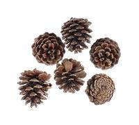 PartyKindom 36pcs Natural Pine Cones Xmas Decorations Lightweight Eco Friendly Wood Ornaments for Christmas Tree Wreath Craft with Hanging Sling
