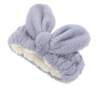 PartyKindom 3d Bunny Headband Ears Headband Blue Fabric Plush Cute Multifunctional Secure Fit Hairband for Women Using Face Masks Spa