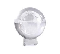 PartyKindom 3d Crystal Ball Ornament with Inner Miniature Earth Engraved, Artificial Crystal Sphere with No Bubbles, Elegant Desktop Decoration for Home Or Office