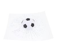 PartyKindom 3D Prank Soccer Car Window Sticker with Broken Glass Effect, Unique Plastic Decal for Vehicle, Easy Installation and No Residue, for Car Window Decoration