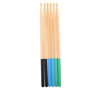 PartyKindom 3pairs Professional Wooden Drum Sticks Percussion Accessories for Electronic and Acoustic Drums Non-slip Design for Practice and Performance