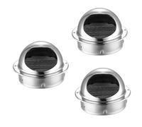 PartyKindom 3pcs Air Vent Louver Grille Outlet for Cooker Hood Stainless Steel Ventilation Device Practical Exhaust Air Vent for Kitchen Covers