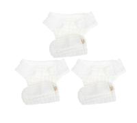 PartyKindom 3pcs Cotton Diaper Pants Reusable Washable Gauze Cloth Diapers for Newborns, White, S, Soft Breathable for Boys and Doing Housework or Taking a Walk