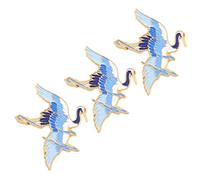 PartyKindom 3pcs Creative Crane Brooches Enamel Pins for Suit Jackets Bags Dresses Hats Chic Lapel Pins with Unique Origami Design Stylish Accessories for Men and Women