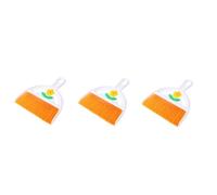 PartyKindom 3pcs Dustpan and Brush Set for Home Kitchen Office Ergonomic Sweeping Broom Cleaning Brush for Indoor Sweeping Tasks Random Color