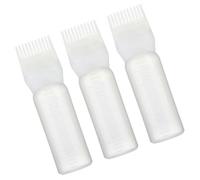 PartyKindom 3pcs Hair Dye Applicator Bottles with Comb Head and Graduated Scale White Hair Coloring Dispensing Tools for Salon and Home Use Even Root Application and Scalp Treatment