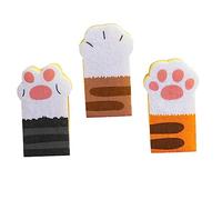 PartyKindom 3pcs Kitchen Cleaning Sponge Pad Dishwashing Sponge Pad Cat Claw Pattern for Kitchen Home Cleaning Multipack Washing up