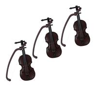 PartyKindom 3Pcs Mini Violin Model Lifelike Simulation Instrument for Dollhouse Decor Vintage Design for Miniature Landscaping and Photo Props