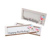 PartyKindom 3pcs Money Holder: Birthday Cash Holder Creative Ways to Give Money As A Present Wooden Cash Envelope Wallet Present DIY Birthday Party