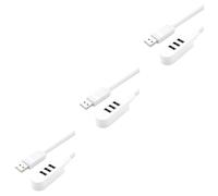 PartyKindom 3pcs Multi-port Hub Charger Extension Line Usb Ports Extension Hub Compact Design