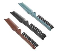 PartyKindom 3pcs Portable Folding Dual-sided Hair Comb and Brush with Antistatic Plastic Design, Compact 21.3cm Travel Styling Tool for Men and Women Suitable for Work Commutes and On-the-go
