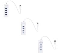 PartyKindom 3pcs Ports Hub USB Multi Hub Splitter Expansion Cable Adapter for Desktop USB Use