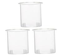 PartyKindom 3pcs Removable Glass Tea Strainers for Teapots Fine Mesh Leaf Filter for Loose Leaf Tea Easy to Clean Practical Infuser for Home and Office Use