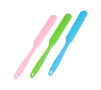 PartyKindom 3pcs Silicone Wax Sticks Applicator for Hair Removal Non Stick Wide Spatula Head Bright Colors with Hanging Portable for Body Hair Removal Feet Hands and More