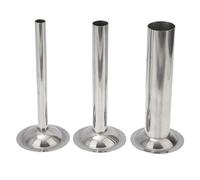 PartyKindom 3pcs Stainless Steel Sausage Filler Tubes Set for Meat Grinder Sausage Stuffer Machine Tools Nozzle Kit for Ground Beef Turkey Pork Venison
