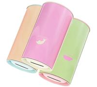 PartyKindom 3pcs Tin Money Box Set Tinplate Saving Pot Box for Boys and Girls and Coin Storage Multipurpose Desk Decoration for Children and Adults Random Color