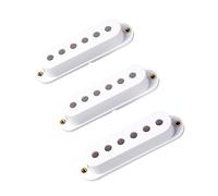 PartyKindom 3pcs White Single Coil Pickup Covers for St Electric Guitar Durable Replacement Parts Easy Install for Guitar Enthusiasts and DIY Projects