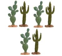 PartyKindom 3sets Cactus Home Decor Mini Succulent Plants Faux Indoor Plants Small Landscape Ornament Unpotted Artificial Succulents for Office 2pcs*3