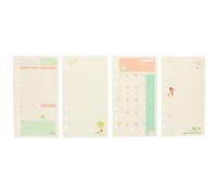 PartyKindom 4 Books Convenient Notebook Papers Replacement Paper for Loose-Leaf Book A6 Size Font Lines Smooth Writing for Taking Notes and Journaling