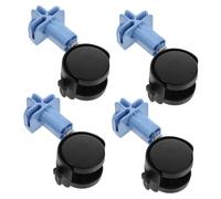 PartyKindom 4 Pcs Cat Cage Casters Wheels Replacement Small Swivel Rollers for Pet Crate Trolley Blue Locks and Black Pu Wheels Suitable for Cat and Dog Carrier