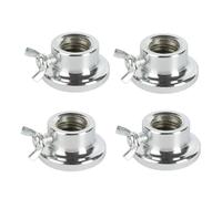 PartyKindom 4 Pcs Silver Iron Barbell Collars Screw Clamps Double Lock Design for Weight Plates and Dumbbell Bars, Anti-rust and Not Easy to Rust, for Weight Lifting and Dead Lifts