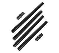 PartyKindom 4 Sets Black ABS Light Replacement Ground Stake Poles with Draining Design and Weather-Resistant Feature for Outdoor Garden Lawn Lamp Ground Rods