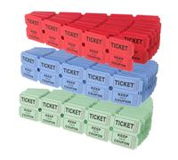 PartyKindom 400pcs Raffle Ticket Roll Green Carnival Tickets Entertainment Event Movie Night Labels