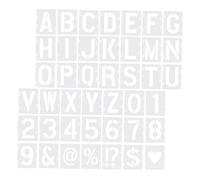 PartyKindom 42pcs Reusable Pet Letter Number Symbol Stencils Kit with Interlocking Design for Painting Wood Walls Fabric Rocks Signs DIY Art Projects