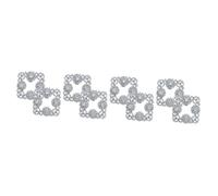 PartyKindom 4pairs Sunflower Shoe Clips Rhinestone Metal Square Buckles for Women Wedding Shoe Decor Accessories