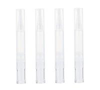 PartyKindom 4pcs 5ml Nail Oil Pen and Lip Gloss Dispenser Set, Twisting Concealer Tube with Brush Tip, Refillable Cuticle Oil and Cosmetic Bottles for Beauty Personal Care Use