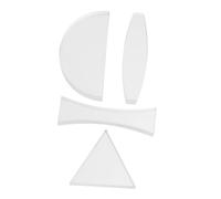 PartyKindom 4pcs Acrylic Optical Lens for Physics Teaching Includes Cylindrical Convex Cylindrical Concave Equilateral Triangle and Semicircle Lenses for Classroom Demonstrations and Light