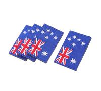 PartyKindom 4pcs Australia Flag Embroidered Star Patches Iron Jackets Hats Backpacks Pants National Badge DIY Sewing Applique for Clothing