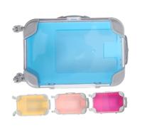 PartyKindom 4pcs Beauty Storage Box Mini Plastic Suitcase False Eyelashes Tray Hard Case for Travel Makeup Organizer Lash Storage Box