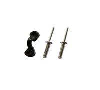 PartyKindom 4pcs Black Nylon Deck Loop Pad Eye Rigging Kit for Poly and Aluminum Boats, Easy to Carry and Install, Bungee Cord Accessory for Small Watercraft and Paddleboard