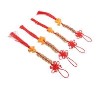 PartyKindom 4pcs Chinese Year Lucky Keychain with Five Emperor Coins and Horse Charms Copper Hanging Pendants for Indoor Outdoor Decoration Prosperity Feng Shui Lucky Coins Pendant Versatile