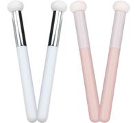PartyKindom 4pcs Concealer Brush Mushroom Powder Puff Makeup Sponge with Sponge Aluminium Tube and Wooden Handle for Makeup Starters and Professionals Natural-looking